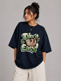 Unisex Terry Oversized Tee | TAKE IT EASY