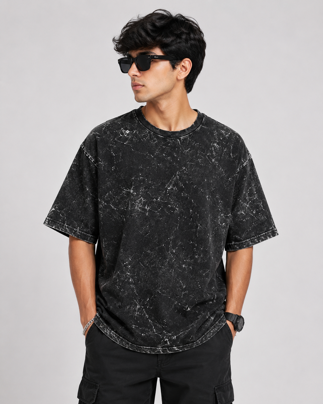 Unisex Acid Washed Oversized Tee